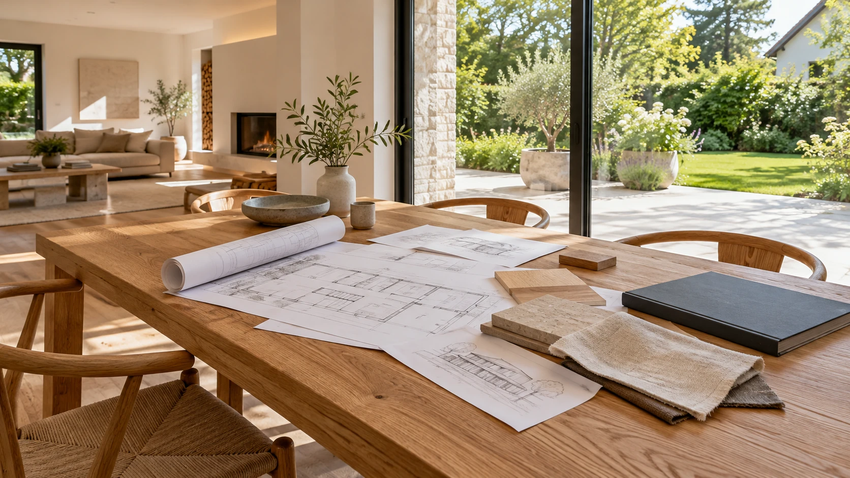 Konzeptdarstellung der Planung eines Wohnhauses